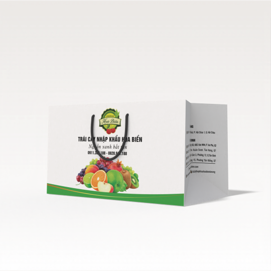 Túi giấy đựng trái cây nhập khẩu  từ 1 kg đến 5 kg , giấy Kraft tự nhiên 280gsm, xỏ dây dù